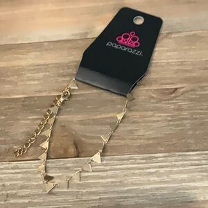 ❄️ Paparazzi | Gold Geometric Anklet Triangles